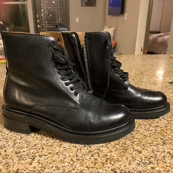 Frye Alice Black Combat Boots size 9- fit like 8.5 - Picture 5 of 12